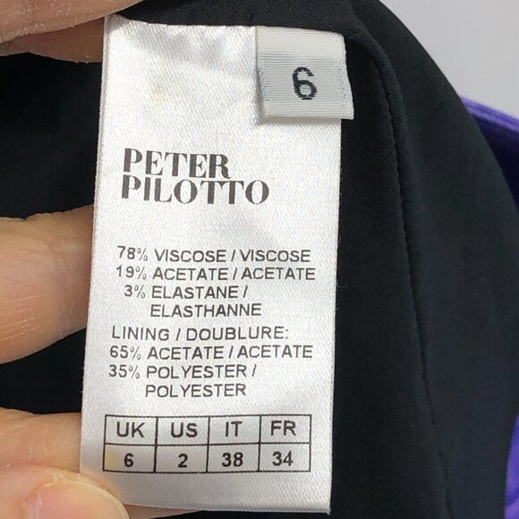 Peter Pilotto Blue Multicolor Patterned Sleeveless V-Neck Sheath Dress size 2 - Picture 4 of 16